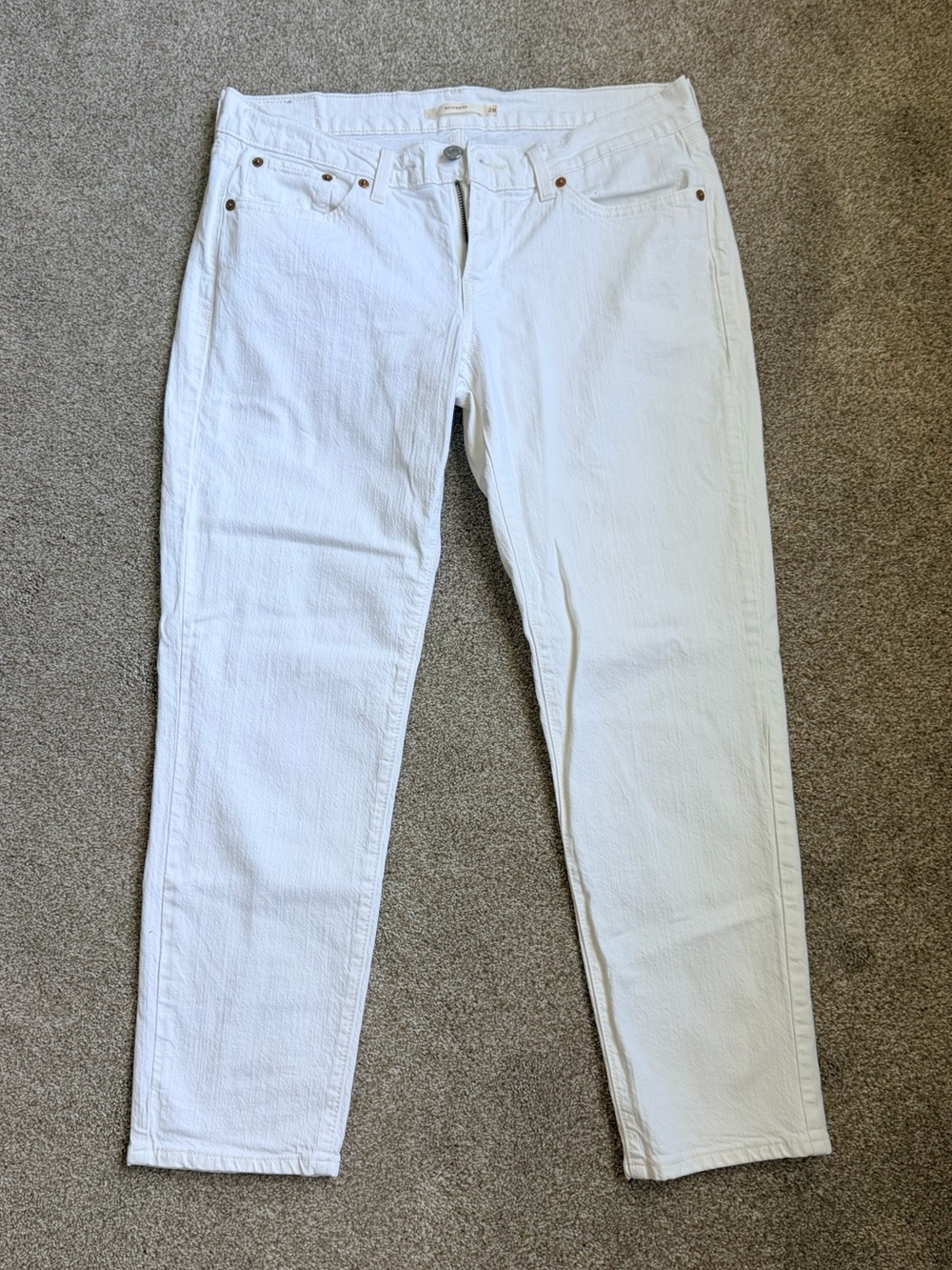 Levi's White Women's Boyfriend Jeans